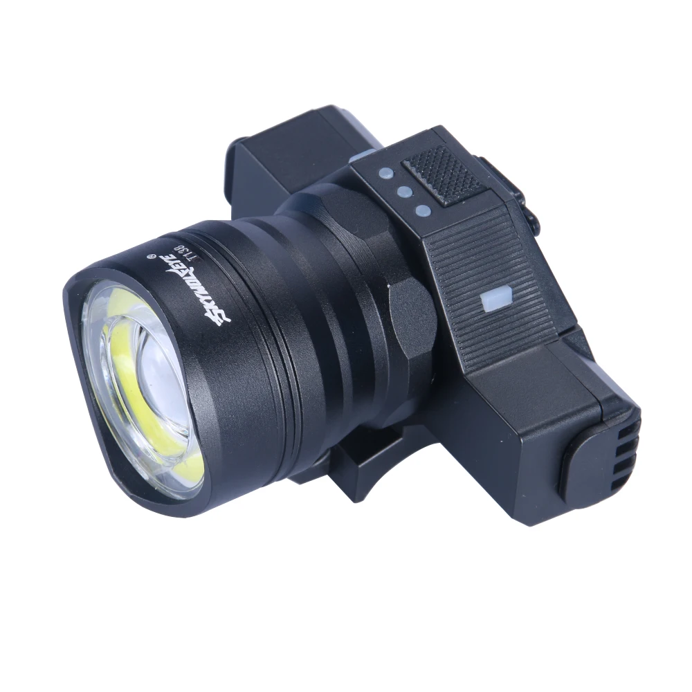 Велосипесветильник передний светодиодный фонарь XML T6 + COB 3 режима зуммируемый