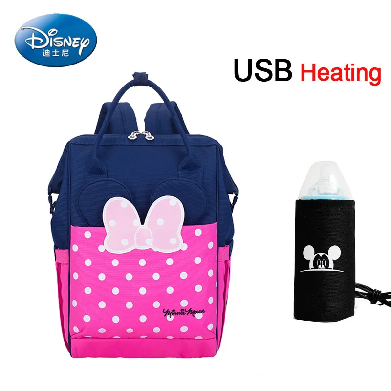 126 Disney USB сумка для подгузников с подогревом для беременных подгузник рюкзак большой емкости для кормления дорожный Рюкзак Сохранение тепла - Цвет: 126