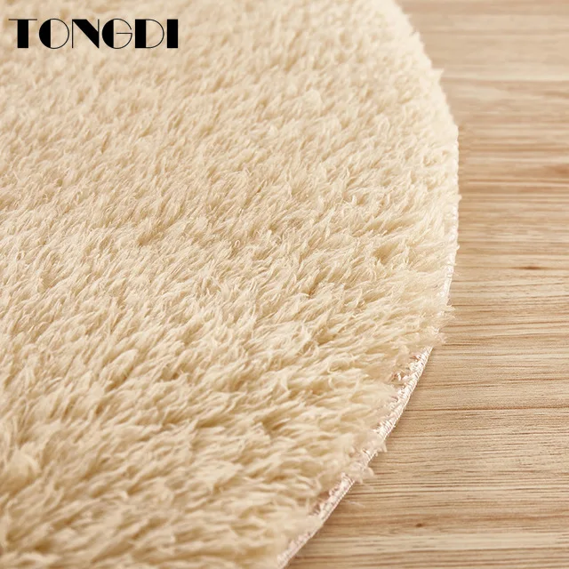 Круглый коврик TONGDI мягкая Пашмина плюшевый замшевый впитывающий нескользящий