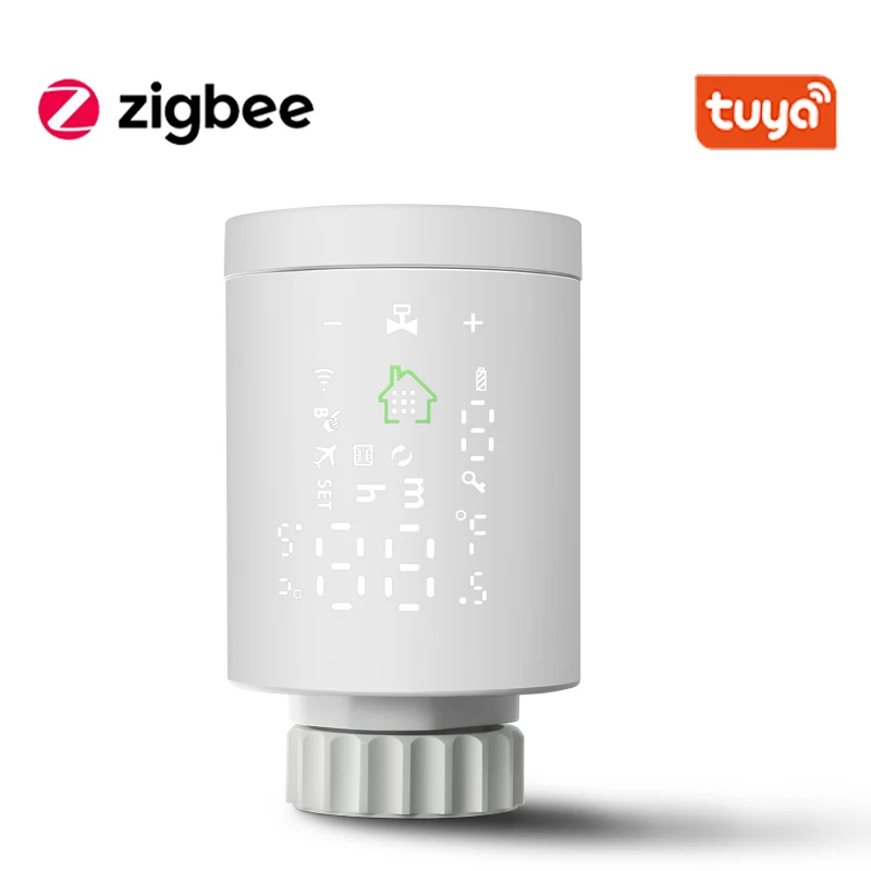 Программируемый термостат Tuya Smart ZigBee, термостатический клапан радиатора, регулятор температуры с поддержкой Alexa - изображение