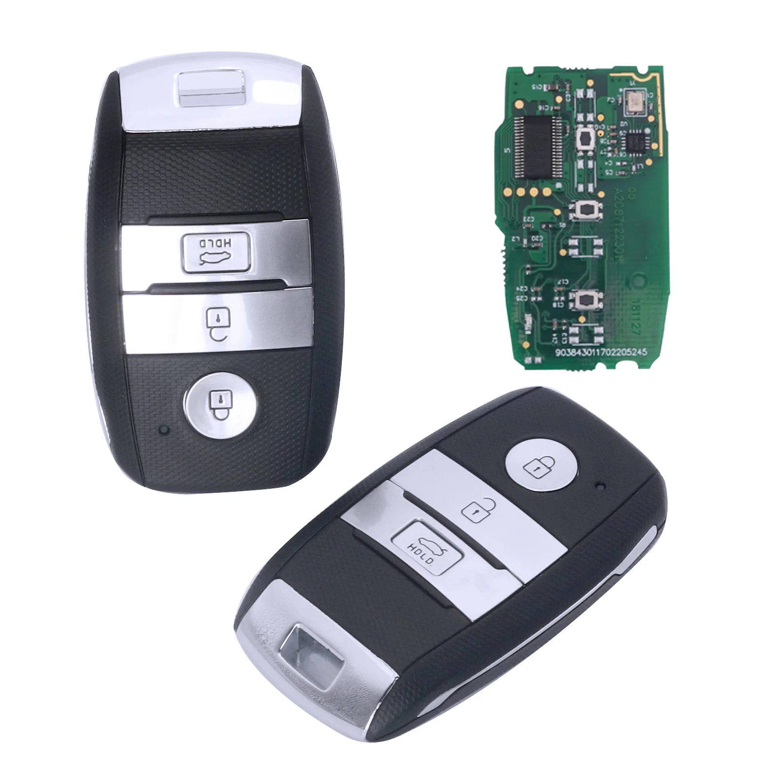 jingyuqin Remote Car Key Shell For KIA K5 Sportage Sorento 433MHZ Electronic Circuit Board Hyn14 Blade Smart Auto Case 3 BTN | Автомобили