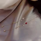 Красный персик браслет любовь сердце женский ins нишевый дизайн ювелирные изделия для девочек свежий браслет прилив подруги сестры