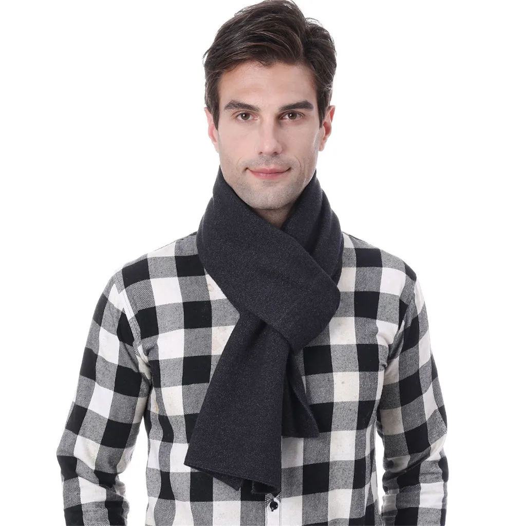 Мужская Осенняя зимняя куртка вязаный шарф среднего возраста отец полосатый