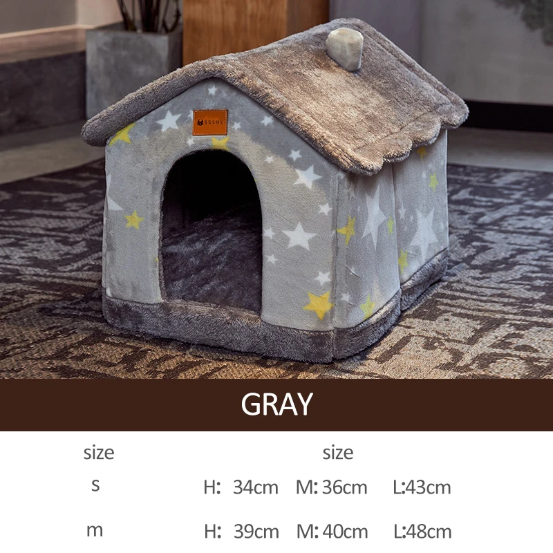 

Washable Dog House Bed Cat Kennel Winter Warm Pet House For Small Medium Dogs Teddy Cat Nest Pet Basket Puppy Cave Bed Sofa