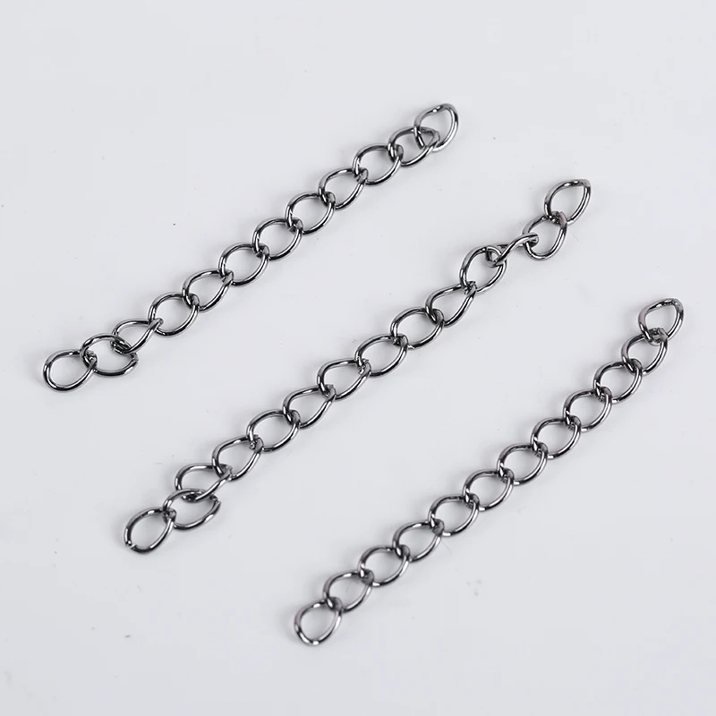 

5mm 7mm 50Pcs/Lot Necklace DIY Extension Chain Bracelet Findings Accessories Extended Tail Chains For Jewelry Making Supplies