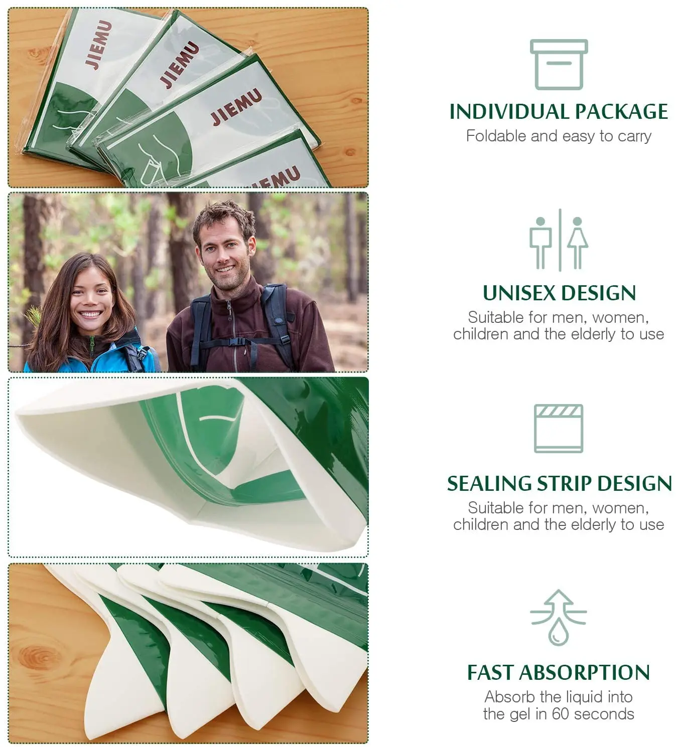 Аварийный портативный мочеприемник для автомобиля одноразовый кемпинга писсуар