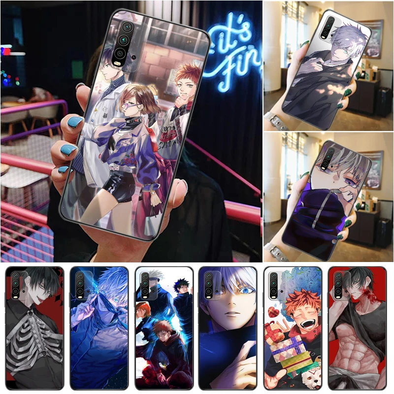 

Jujutsu Kaisen Fushiguro Megumi Sukuna Satoru Gojo Yuji Itadori Phone Case For Xiaomi Redmi 9 9T 9A Pro Funda Back Cover