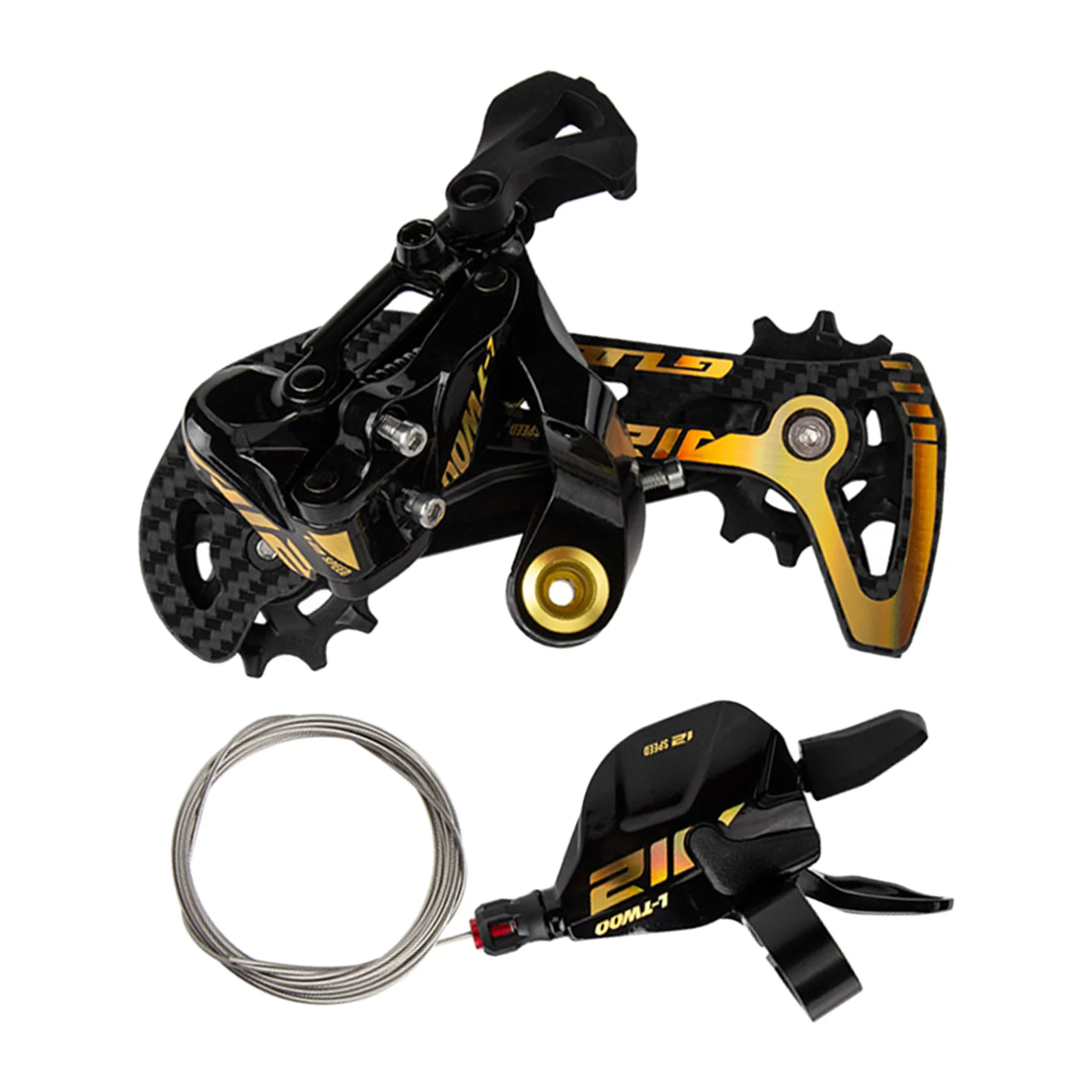 

Совместим с 12 скоростями MTB 2 шт. групсет, правый рычаг переключения передач, алюминиевый Углеродный волокно длинный клетчатый задний перекл...