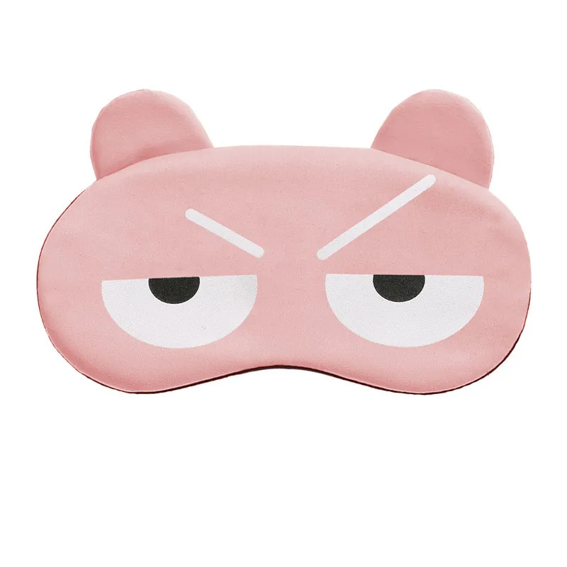 Pink Anger Хлопковая мультяшная маска для сна для лица, милая забавная маска для глаз, маска для сна для отдыха в путешествии, повязка для глаз, Детская повязка для глаз, повязка на глаза, повязка на глаза - Цвет: Pink Anger
