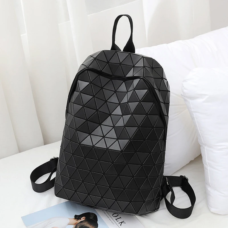Женский рюкзак лазерная двойная сумка на плечо Ромб с геометрическим рисунком