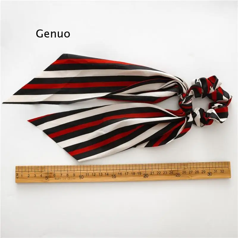 

Ladies Stripe Elastic Hairband Women Girls Ponytail Holder Hair Band Scrunchies Headband Bow Knotted Hair Ties Hair Accessories