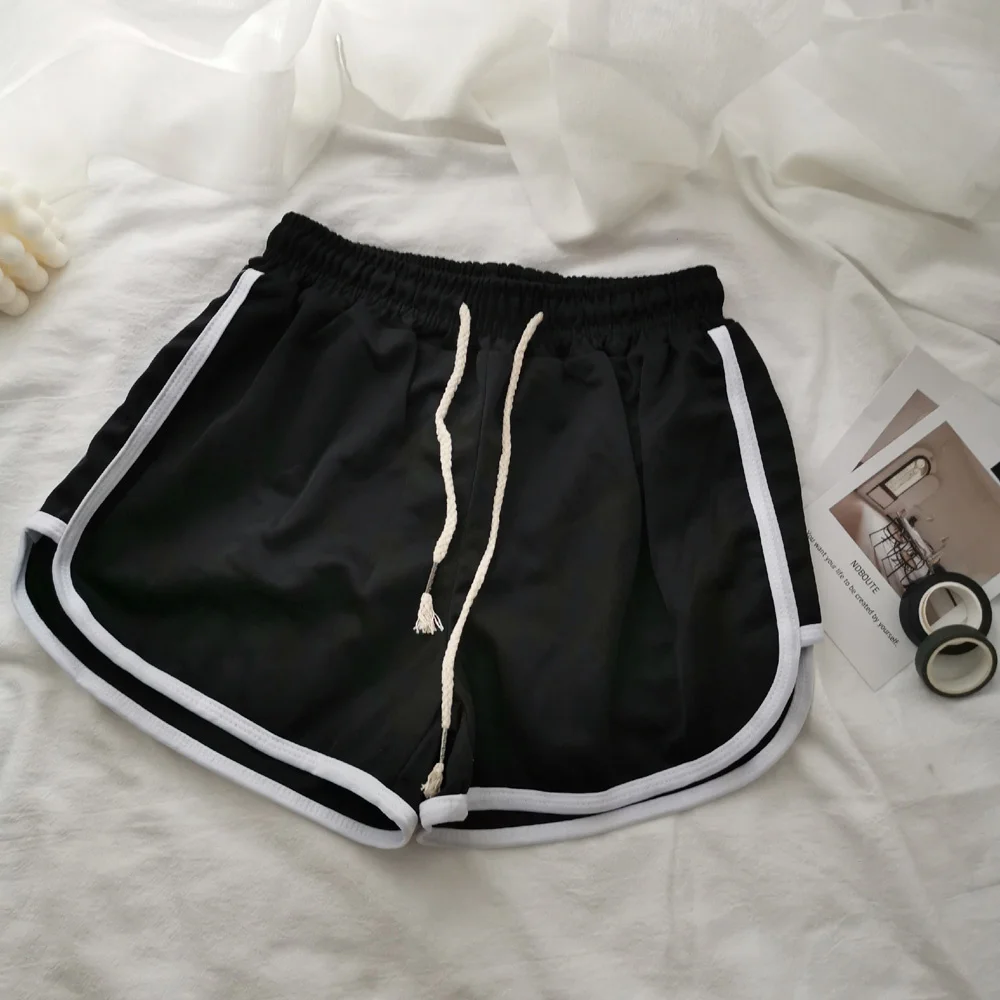 

Свободные облегающие повседневные брюки в Корейском стиле, спортивные брюки, Новинка весна-лето 2021, шорты в стиле ретро с завышенной талией,...