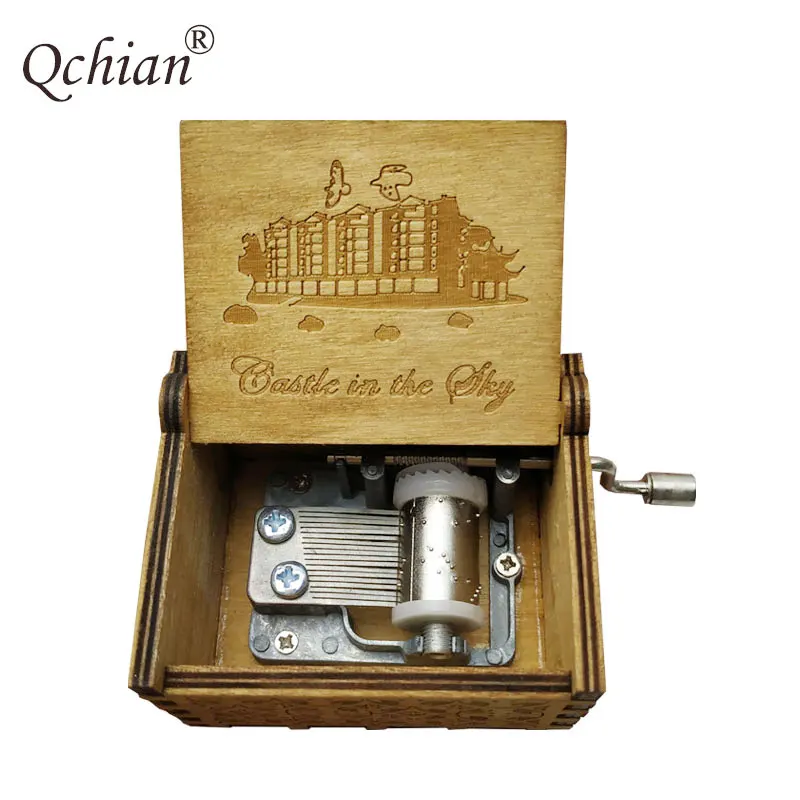 Новые поступления деревянная музыкальная шкатулка тема замка Лапуты в небе