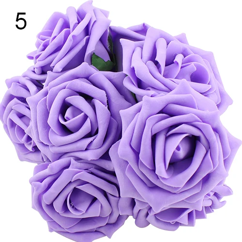 

New 1 Bouquet 10 Pcs Bridal Bridesmaid Rose Flower Head Party Wedding Bouquets