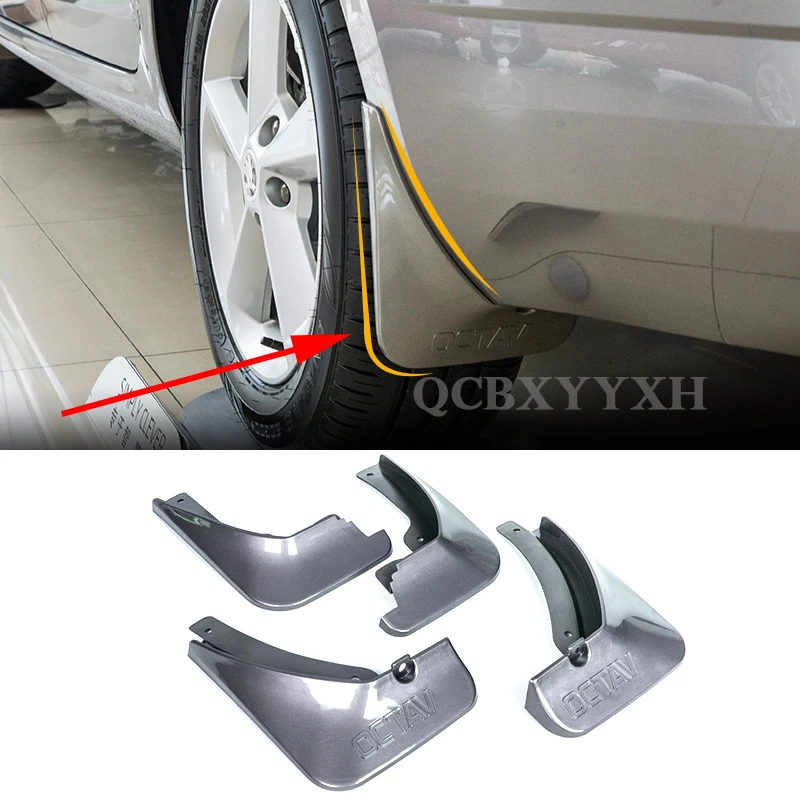 4 шт. брызговики для Skoda Octavia 2014 2017|flaps splash guards|mud flaps guardssplash guard |