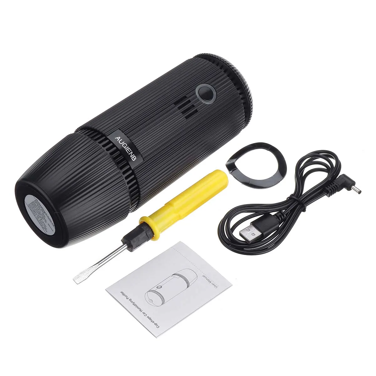 

AUGIENB 5V Car air Purifier with HEPA filter Negative Ions Cleaner Ionizer Essential oil Freshener for Smork PM2.5 Odor