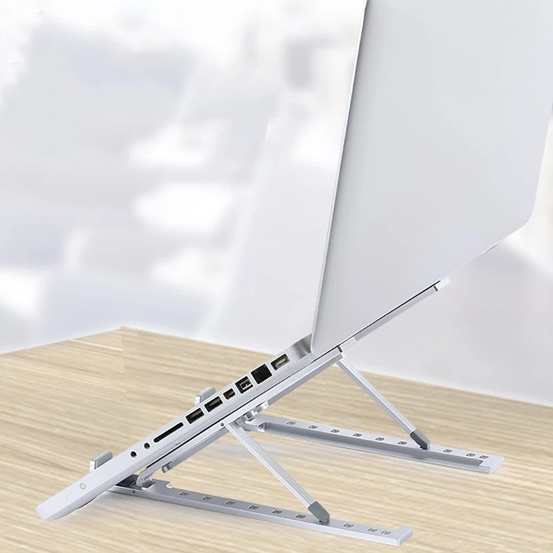 

Portable Laptop Stand Aluminum Alloy Desktop Adjustable Notebook Cooling Bracket Tablet Holder for Pro Air