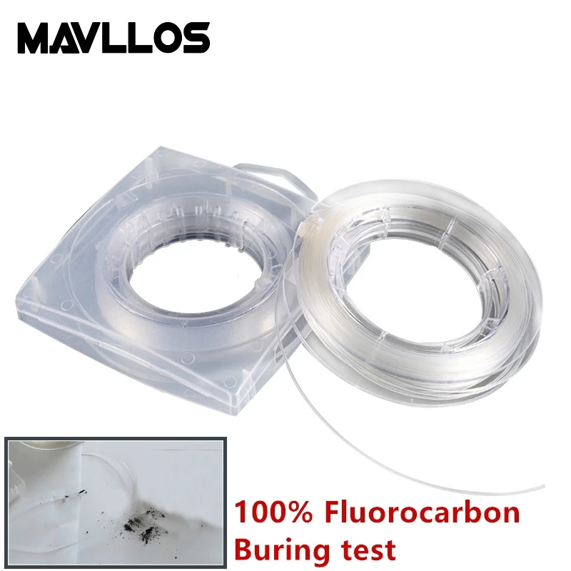 

Mavllos 12# 14# 16# Monofilament True Fluorocarbon Fishing Line Fishing Leader Fluorocarbon Line 50m Carbon Fiber Sink line