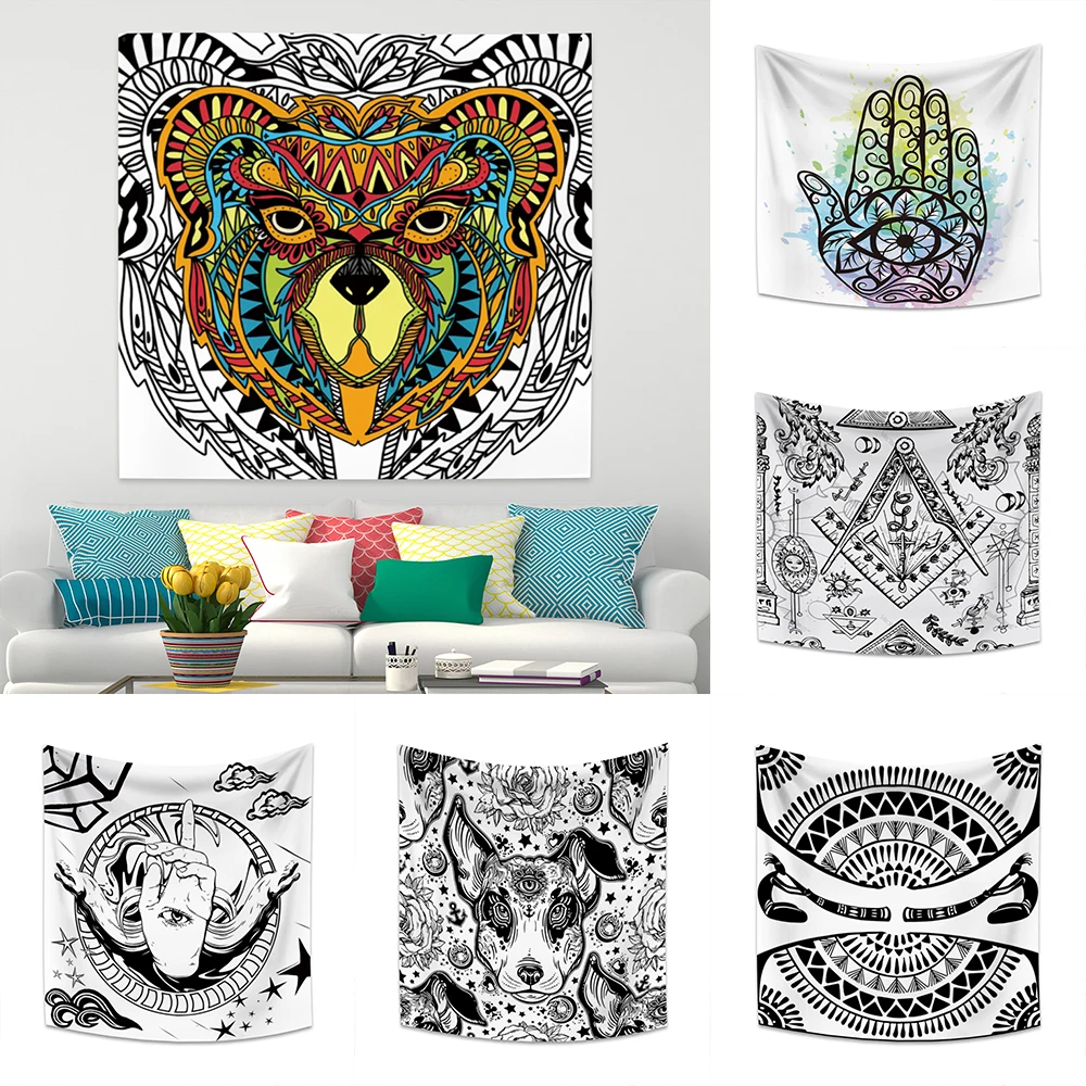 

Богемный Декор гобелен, настенный психоделический настенный гобелен, товары для творчества, хиппи, настенные ковры, декор для спальни
