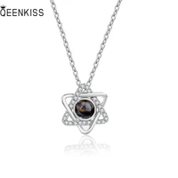 queenkiss nc6147jewelry wholesale fashion lady girl birthday wedding gift star aaa zircon18kt gold white gold pendant necklace