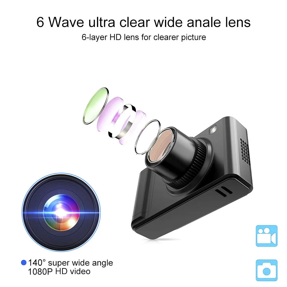 Вождения Регистраторы Видеорегистраторы для автомобилей тире Камера FHD 1080P 2 0