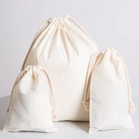 cotton environmental reusable bolsa reutilizable shopper tote storage bags drawstring shopping bag large solid white canvas