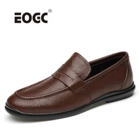 plus size men casual men shoes quality natural leather flats shoes handmade loafers moccasins outdoor driving shoes men