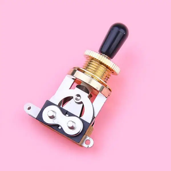 

3-way Toggle Switch for Les Paul Electric Guitar - Golden w/ Black Tip