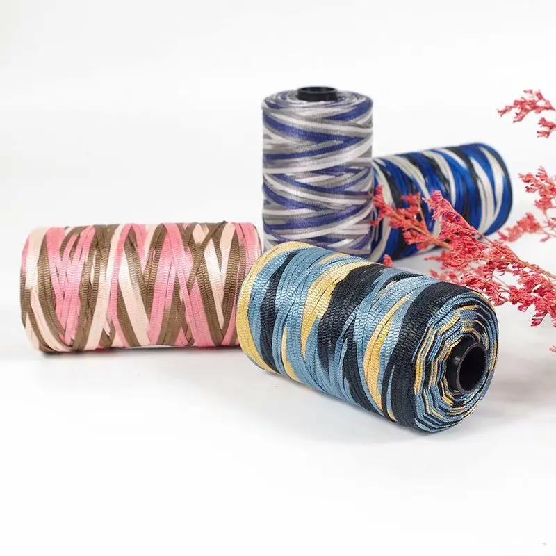 

3pcs New Flat Hook Hat Line Hand-woven Diy Ice Silk Spring/summer Slippers Bag Line Yarn Knitting Yarn for Knitting