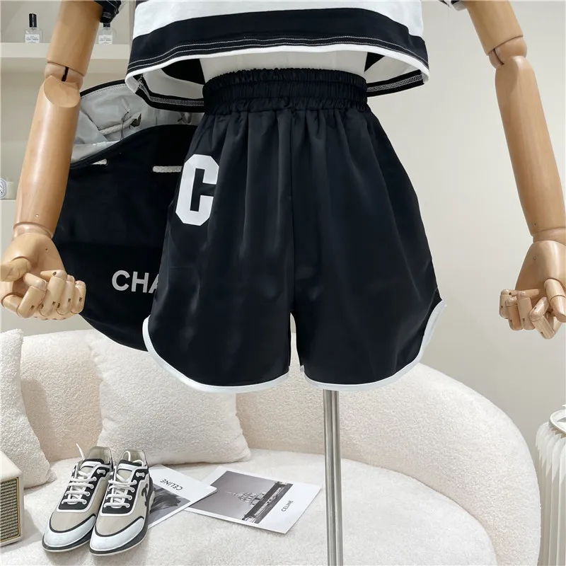

Women's Spring Summer 2021 Niche Design Fashion High Waist Casual Loose Versatile Wide Leg Pants Hot Pants Sports Shorts