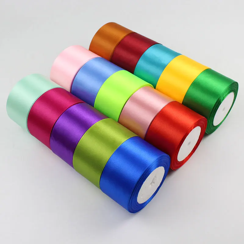 Атласные ленты 22 м/лот 5 см однотонные бант для волос/вечерние/день рождения