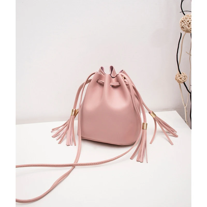 

Сумка через плечо сумка на одно плечо с двойными кисточками Повседневное сумка-мешок для Для женщин вечерние покупок SER88