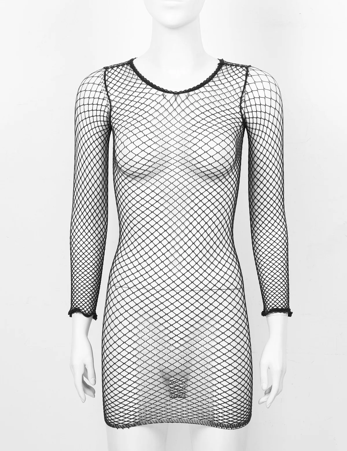 Эротическое белье в сетку платье нижнее нейлон прозрачное горячее сексуальное