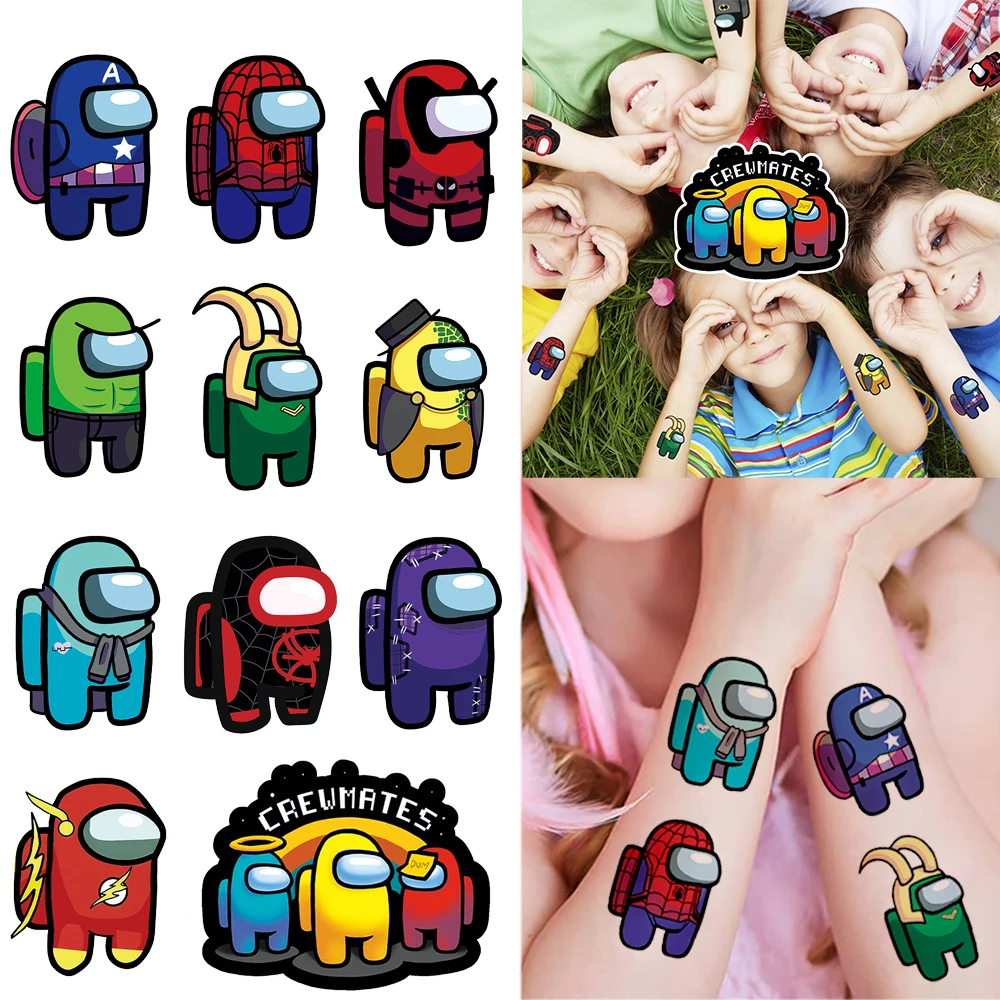 Из нас наклейки с татуировками для детей милые Мультяшные герои Временные