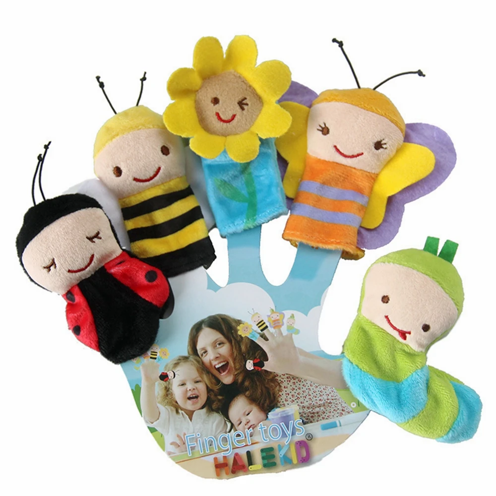 

Hand Finger Puppets Finger Toys Animal Family Puppets Plush Set Animal Dolls Cartoon Child Baby Talking Story Finger Puppet Toy