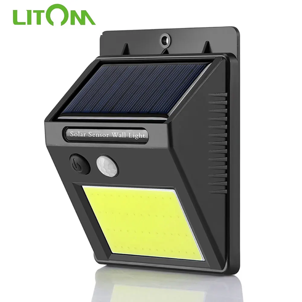 1/2/4 шт. LITOM 48 светодиодов Солнечный садовый светильник IP65 Водонепроницаемый