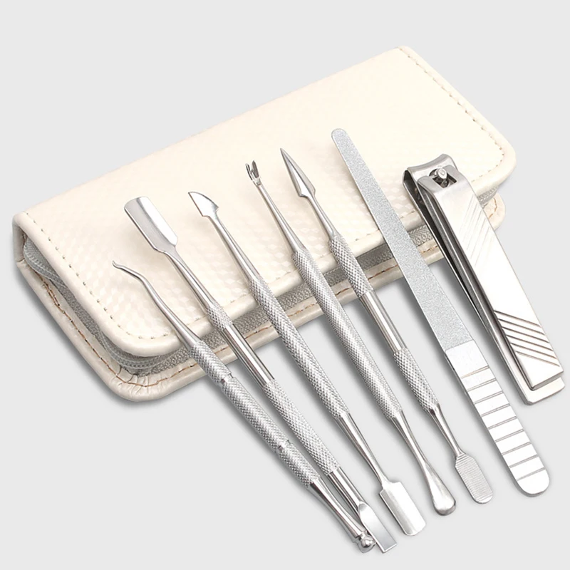 

7 Pieces Professional Stainless Steel Nail Nail Clippers Set Nail Manicure Pedicure Tools For Gift Utility