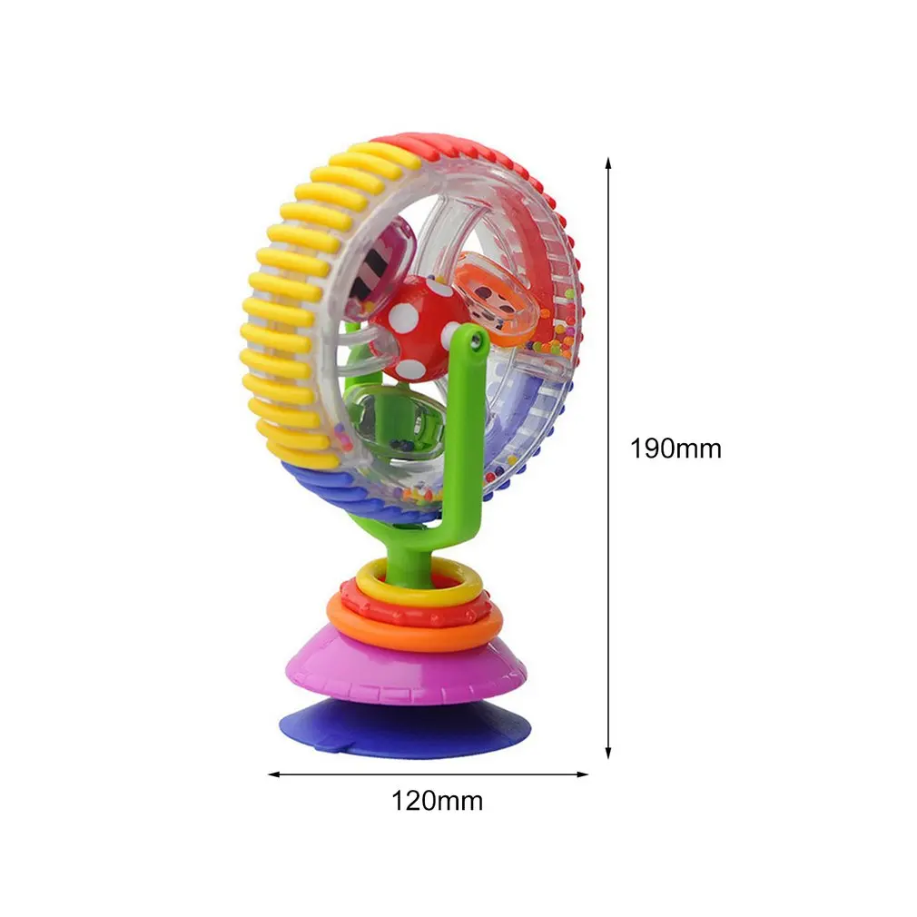 

Unique Design Baby Multi-Colors Rattle Toys Colorful Rotating Ferris Wheel Stroller Dining Chair Toy For Children Random Color