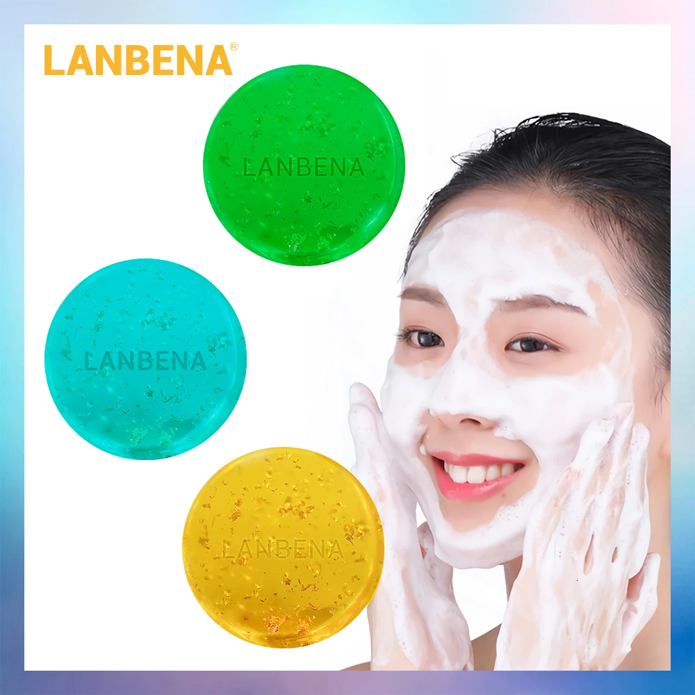 LANBENA 24K золото мыло ручной работы Гиалуроновая кислота для очистки лица