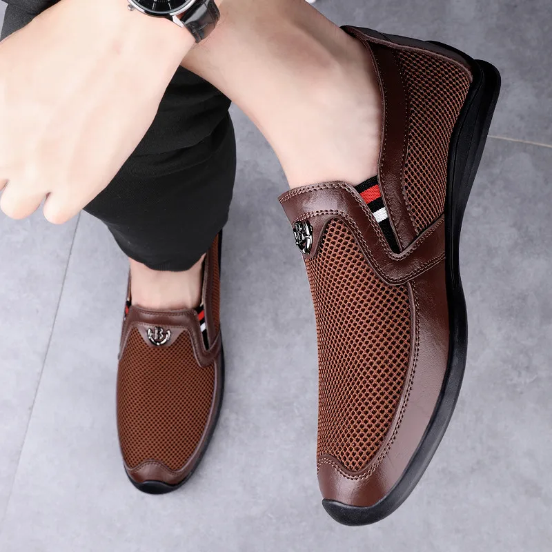 

Office Business Non-slip Shoes For Men Personality Formal Men's Casual Leather Wear-resistant Comfortable High Quality Gentleman