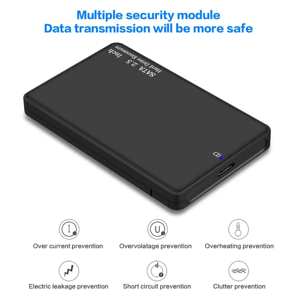 2 5 дюйма Жесткий диск SSD чехол адаптера Sata для USB 3 0 Бесплатная Гбит/с коробка