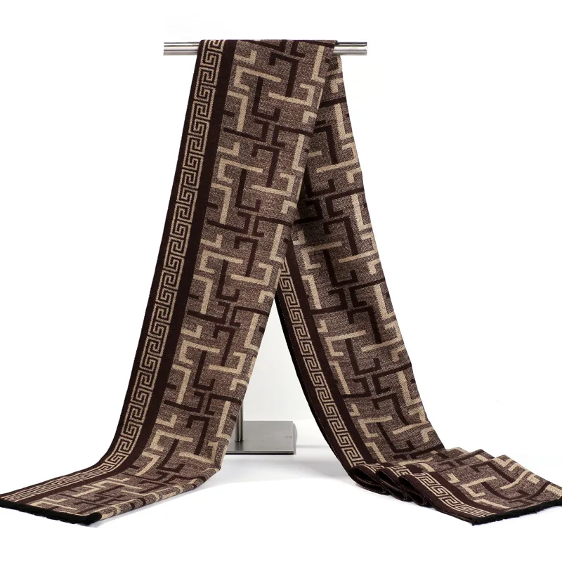 

Upscale Man Scarf Pashmina Plaid Stripe Jacquard Scarves Imitation Cashmere Dad's Scarf Man's Birthday Present Festival Gift