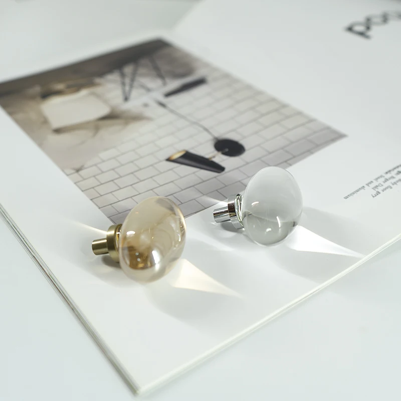 Роскошное с натуральным камнем ручка розового кварца шкафа Кристальный Потяните