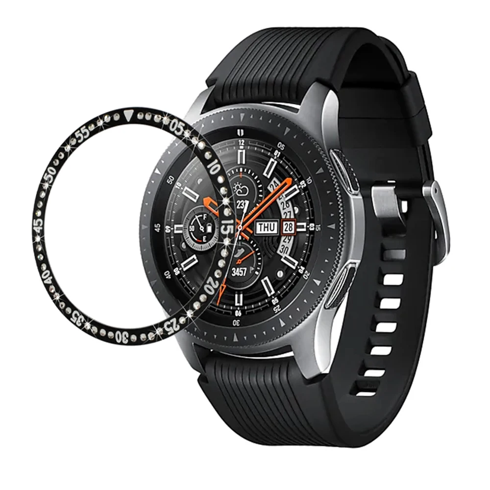 Чехол-БЕЗЕЛЬ для Samsung Gear S3 Frontier модный металлический бриллиантовый БЕЗЕЛЬ Galaxy Watch