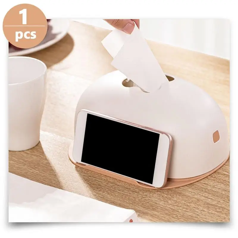 

1Pc Office Cell Phone Holder Tissue Storage Box Simple Paper Container for Home