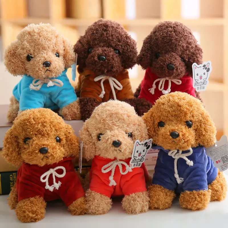 

Simulation Teddy Dog Toy Poodle Plush Toys Soft Stuffed Animal Realistic Puppy Doll Cute Toy Creative Christmas Gifts For Child