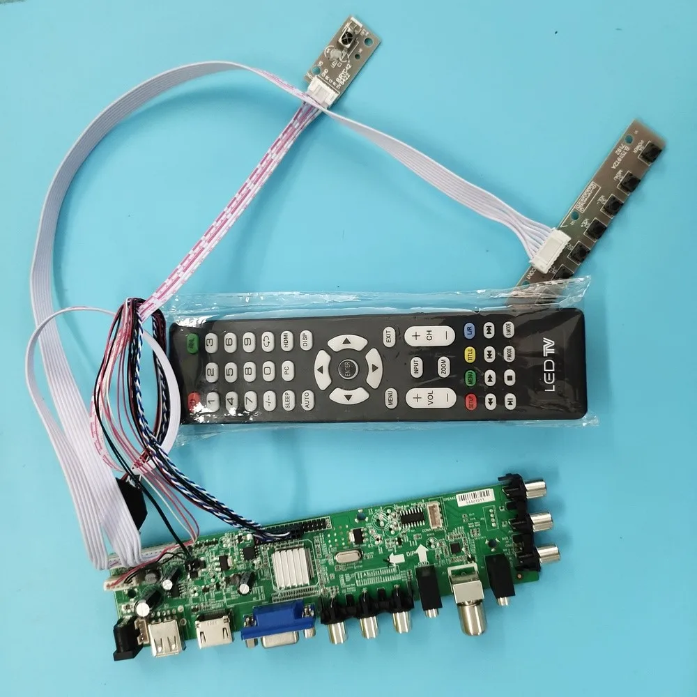 

Kit For LTN133AT17/305 remote WLED VGA AV LED 1366X768 40pin TV LVDS USB HDMI Signal controller board digital DVB-T DVB-T2 13.3"
