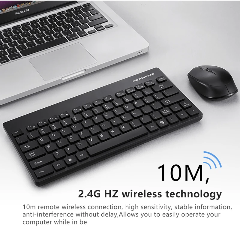 

Motospeed 2.4G Wireless Keyboard and Mouse kit gamer Mini Multimedia Keyboard Mouse Combo Set For Notebook Laptop Desktop PC