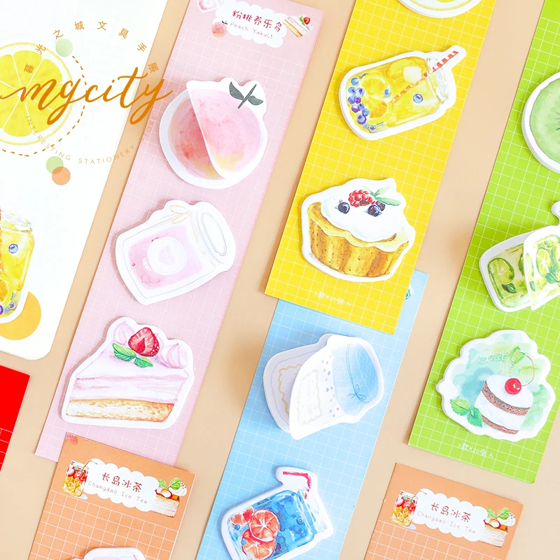 60 Sheets/pad Yummy Sugar Theme Self Adhesive Memo Pad Sticker Sticky Note Notepad Marker Planner Stationery | Канцтовары для офиса