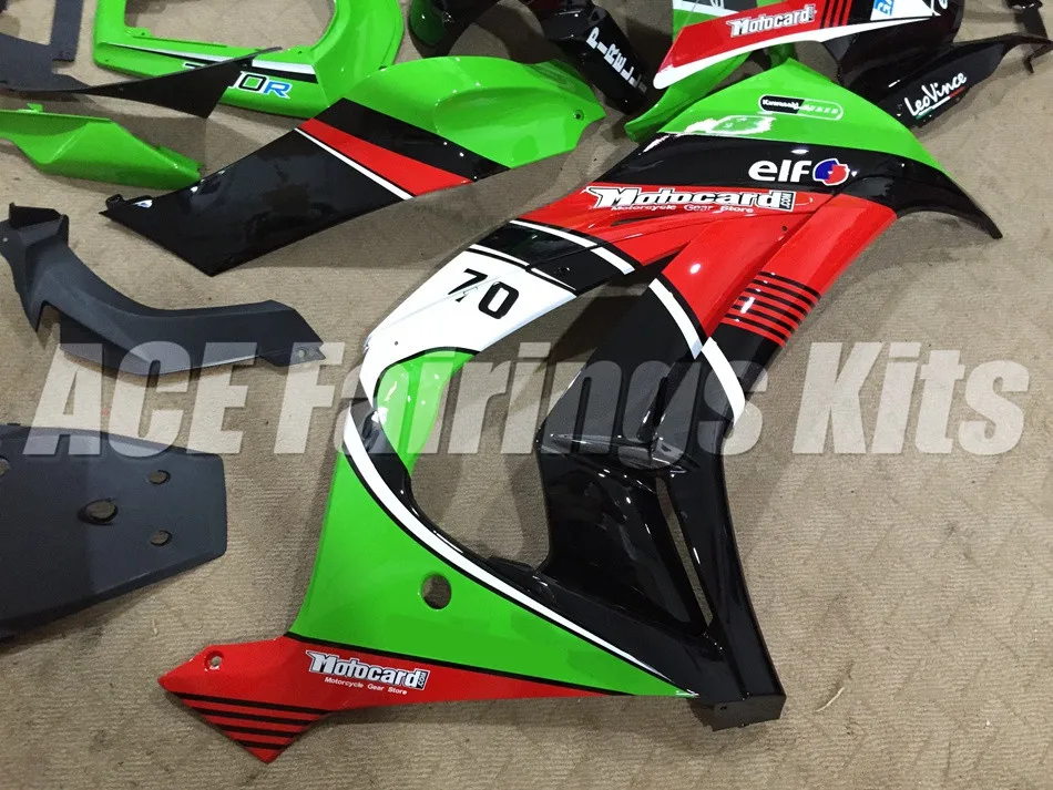 Литья под давлением) ABS полный комплект обтекателя подходит для Kawasaki Ninja ZX-10R ZX10R 2011- 11 12 13 14 15 Обтекатели на заказ 70
